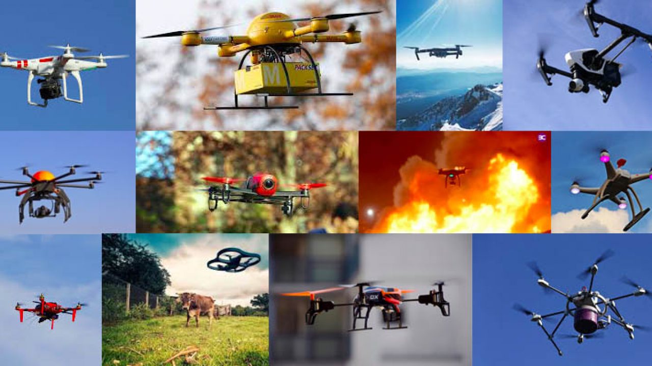 VARIOUS TYPES OF DRONES